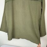 POL Cotton Gauze Open Front Cardigan Jacket Sz Small Olive Army Green Patchwork Photo 14