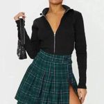 Pretty Little Thing PLT Green Check Tennis Side Split Mini Skirt 12 Photo 2