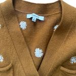 Madewell  Brown Daisy Embroidered Wool Blend Button Front Cardigan S Cottagecore Photo 2