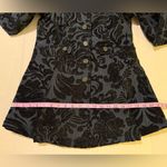 Free People  Paisley Gothic Navy Embroidered Lined Peacoat Jacket Swing Coat -2 Photo 7