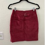 Rebecca Minkoff Brielle Red Corduroy Pocket Button Pencil Skirt Size 0 XS Photo 2