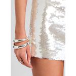 Retrofête Alondra Sequin Mini Dress Silver Ice Size Medium NWT Photo 1