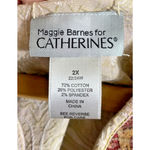 Catherines Maggie Barnes Blazer Jacket Brocade Pink Paisley Romantic Cottage 2X Photo 8