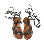 Charles by Charles David  Gray Leather Strappy Steeler Gladiator Sandals Size 6 Photo 0