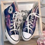 Converse High-Top Sneakers in Purple Tie Dye Photo 0