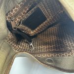 Brighton Vntg Rare  Gold Buckle Leather Hobo Handbag Purse Photo 10