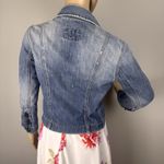 Abercrombie & Fitch Size Small Blue Denim Jacket 3/4 Sleeves Button Up Photo 7