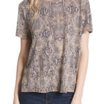 We The Free  Free People Snake Print Short Sleeve Oversized Tee Size XS Photo 0