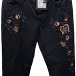 Space Design Concept Wide Leg Embroidered Gray Jeans Size 27 Photo 2