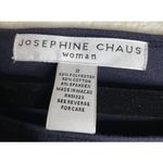 Josephine Chaus  2X Blue Embroidered Floral Blouse Top‎ Resort Travel Boho Fairy Photo 2