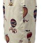 Talbots Vintage 90s Pencil Skirt Hot Air Balloon Print Cotton Ivory NEW Womens 8 Photo 1