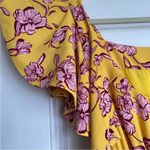 Sachin + Babi Yellow Flutter Sleeve Floral Print Maxi Dress Size 8 Photo 8