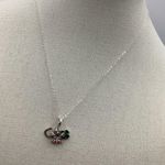 Silverplated New Butterfly Cloverl Lucky Beauty U Multicolor Gemstones Necklace Multiple Photo 3