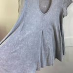 Freeloader  Gray Flowy Short Sleeve Blouse With Back Keyhole Photo 6