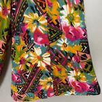 Vintage Jumpsuit‎ Abstract Floral Pattern FLAWS Boho Casual Sleeveless Tie Waist Pink Size M Photo 11