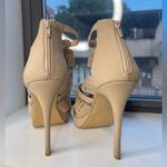 Apt. 9 Elegant Beige Strappy Women's Peep Toe Heels Photo 4