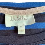 Anthropologie Deletta Rugby Striped Ruffle Hem Peplum Long Sleeve Size XS Photo 4