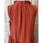 Sundance Adley Dress Sz MED Sea Coral Boho Resort Cotton Gauze Flowy Tiered EUC Orange Photo 3