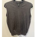 Elie Tahari Tahari Sweater Vest Womens XL Grey 100% Wool Knit Academia Collegiate Old Money Photo 0