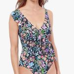 Gottex Women's Flora V- Neck Surplice Ruffle One Piece Photo 0