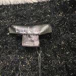 Nicole Miller Black Gold Fuzzy Sweater by  Size M Photo 3