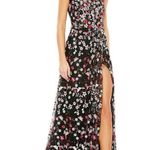Mac Duggal  20331 EMBELLISHED RUFFLED ONE SHOULDER A LINE GOWN Black 12 Photo 0