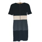 Judith & Charles Striped Knit Sheath Sweater Dress Size 2 Black White Career Photo 2