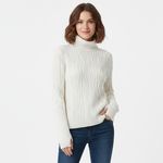 ZARA  KNIT Women’s Long Sleeve Cable Knit Turtleneck Sweater Photo 1