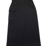 NWT Polo Ralph Lauren Cargo Wrap Midi in Black Straight Skirt M $198 Size M Photo 2
