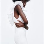 ZARA  White Eyelet Ruffle Collar Bodycon Mini Dress NWOT Photo 8