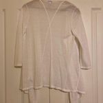 Kenar Womens Small Sweater Cardigan White Linen Open front Photo 1