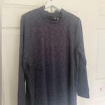 Soft Surroundings  Gray Lace Mockneck Long Sleeve Blouse Top Size XL Photo 2