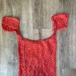 Auguste  the Label Red Smocked Off Shoulder Dress Floral Print coastcowgirl Size 8  Photo 2