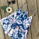 Ro & De  Tie Dye Peplum Top Photo 2