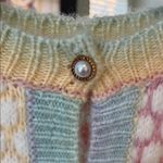 Colorful pastel Knit Sweater size medium Blue Photo 2