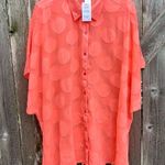 La Blanca NWT Mod for Dot Cover-Up / Top Hot Coral Size Large Photo 1