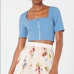 Jill Jill Stuart  Square neck Zip front crop top Photo 1