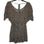 BCBGeneration ‎ Floral Flutter Sleeve Romper Black Small Photo 1