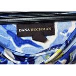 Dana Buchman Tunic Shirt Womens Size XS Blue Floral Dressy Office Career Party Photo 1