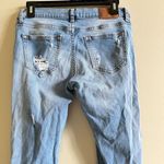 ZARA  WOMEN PREMIUM DENIM DISTRESSED ANKLE JEANS RIPPED‎ LIGHT WASH SIZE 4 Photo 4