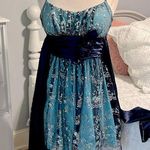 Beata Studio Los Angeles Womens XS size 1 Blue Sparkly Dressy Dress Photo 0