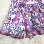 French Connection  Floral Halter Peplum Top Smocked Pink Purple Size Large New‎ Photo 9