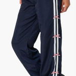 Edikted  Remy Bow Ribbon Track Pants navy small  Photo 0