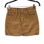 PacSun Corduroy Mini Skirt Womens Tan Cotton Casual Fall Fashion Size 26 Photo 0