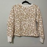 Aerie  Brown & Cream Animal Print Boxy Fit Sweatshirt Womens XS Leopard Oversized Photo 4