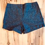 Zenana Outfitters Shorts Linen Cotton Chino Fits as a Size 4 Navy Blue Screen Print Photo 1