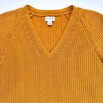 J.Crew High Low Hem Cotton V-Neck Cable Knit Tunic Sweater Photo 2