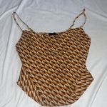 Milk and Honey Size XL 70s graphic printed Cowl neck tank top blouse Photo 0