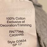 J.Crew  Grey White Circle Eyelit Crochet Top XXS Photo 9