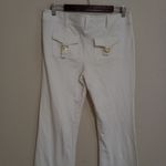G by Guess Guess L Dress White Flare Pants Gold Hardware Photo 5